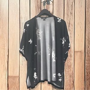 INC floral sleeveless cardigan